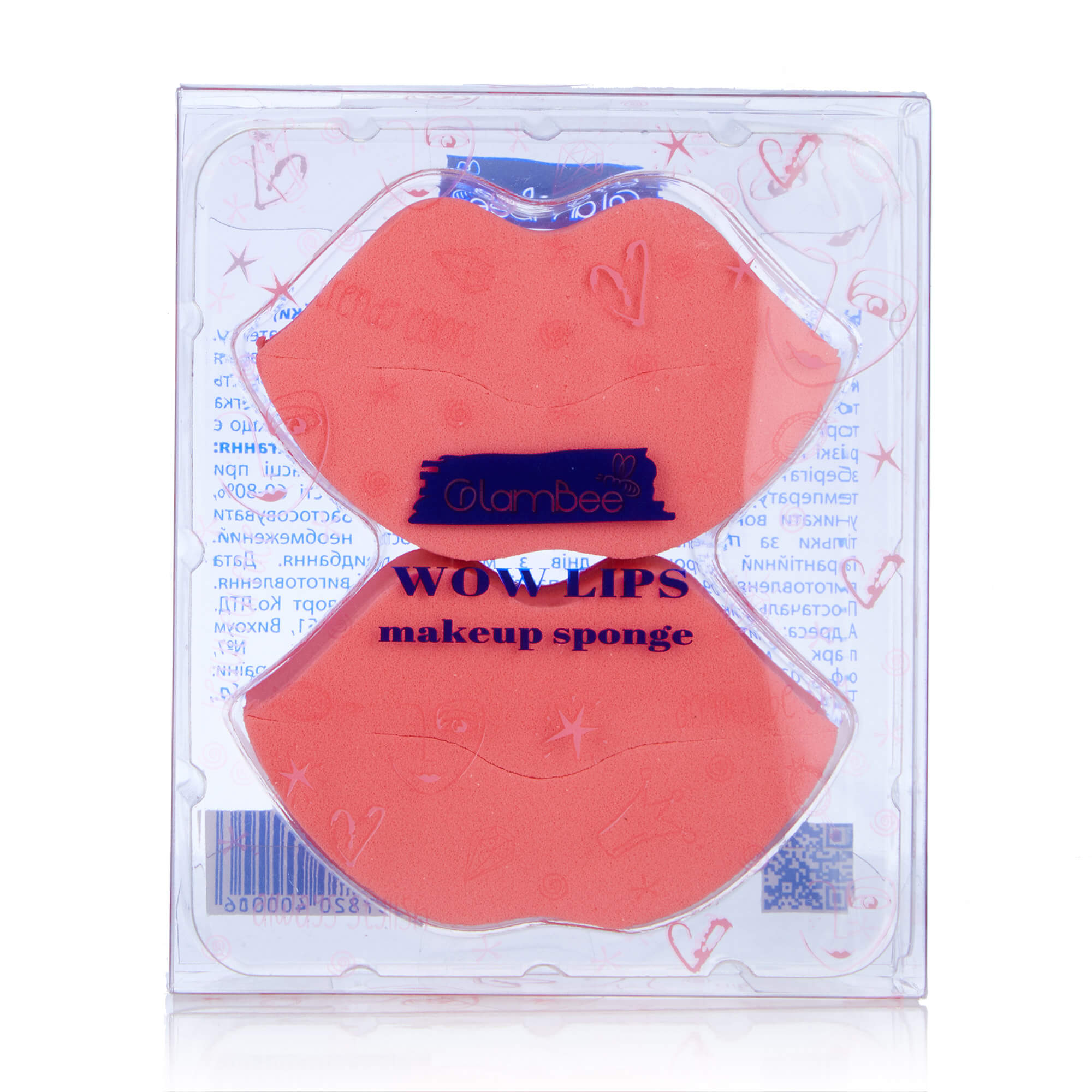 Спонжи для макіяжу GlamBee Wow Lips Makeup Sponge, 2 шт